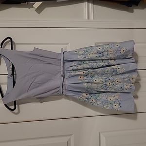 Lauren Conrad Blue Floral Dress with Belt Size 10